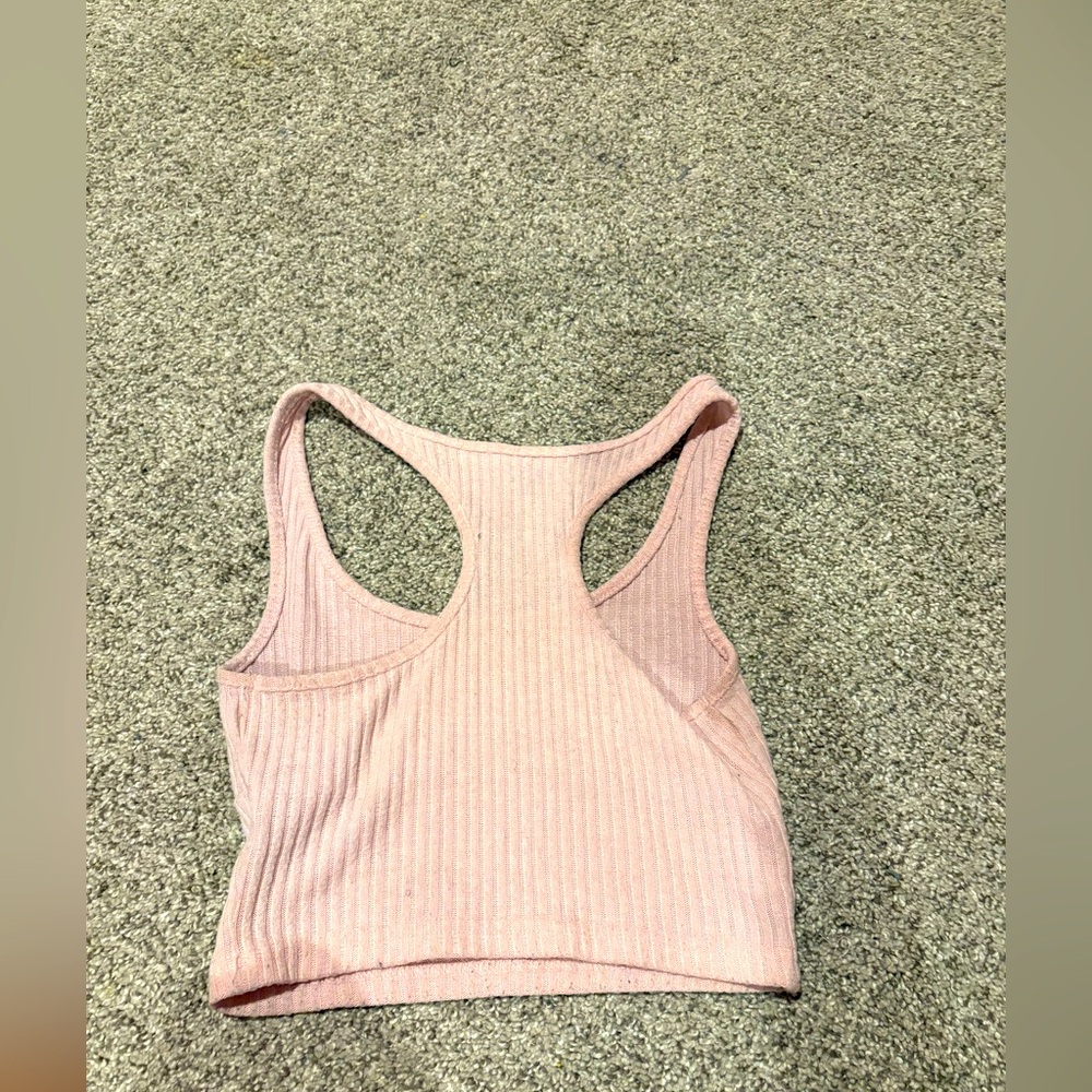 Pink Ribbed Tank Top - Picture 3 of 4